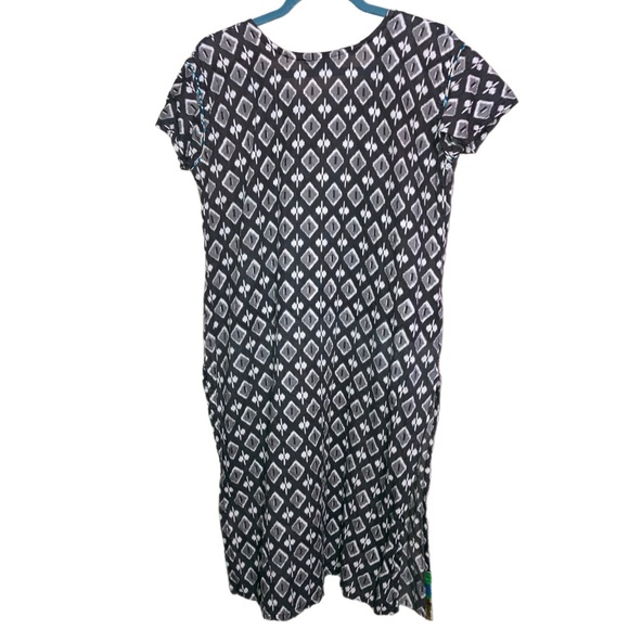 Jingle XXL Global Inspired tunic dress Grays w colorful trims Great cond. 11049 - Picture 2 of 8